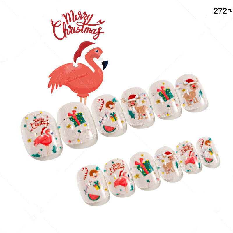 Christmas Cute Children Nails 24 Pieces Wearable