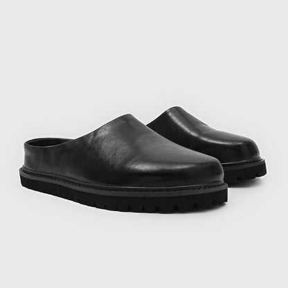 Retro Chunky-Soled Elevator Slip-On Casual Outdoor Slippers