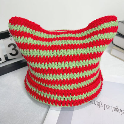Simple Striped Casual Wool Hat