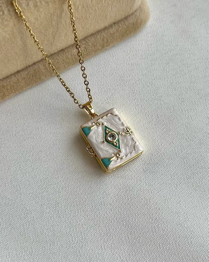 Personality Trend Retro Painted Necklace Pendant