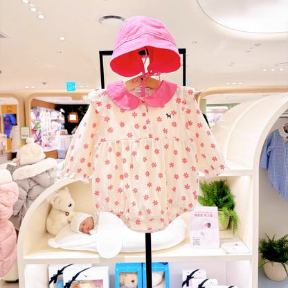 Cute Floral Romper With Hood