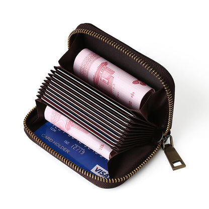 Soft Top-Grain Leather Multifunctional Coin Purse