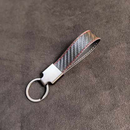 Suede Car Keychain With Metal Anti-loss Feature