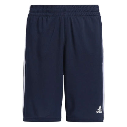 adidas boys Classic 3-stripes Shorts 7 White - # BOAA12610001