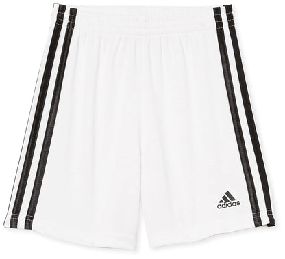adidas boys Classic 3-stripes Shorts 7 White - # BOAA12610001