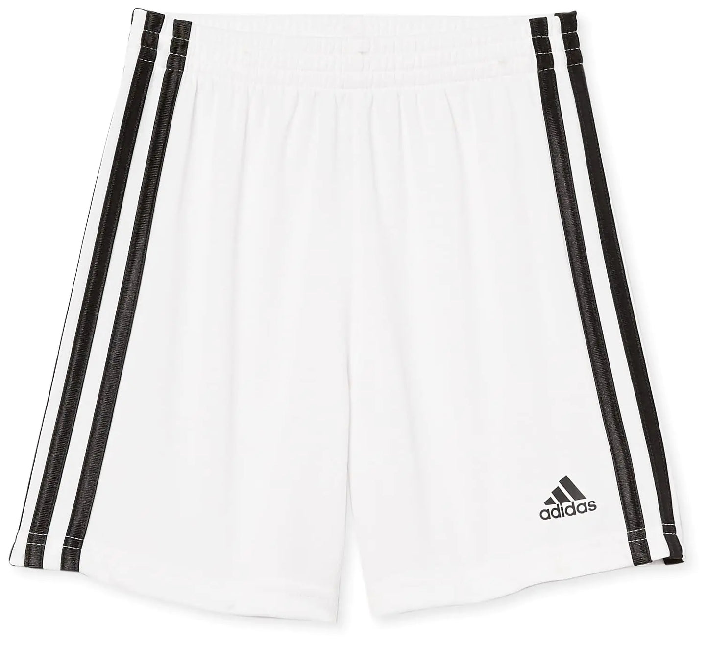 adidas boys Classic 3-stripes Shorts 7 White - # BOAA13610002