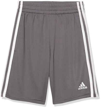 adidas boys Classic 3-stripes Shorts 7 White - # BOAA13610002