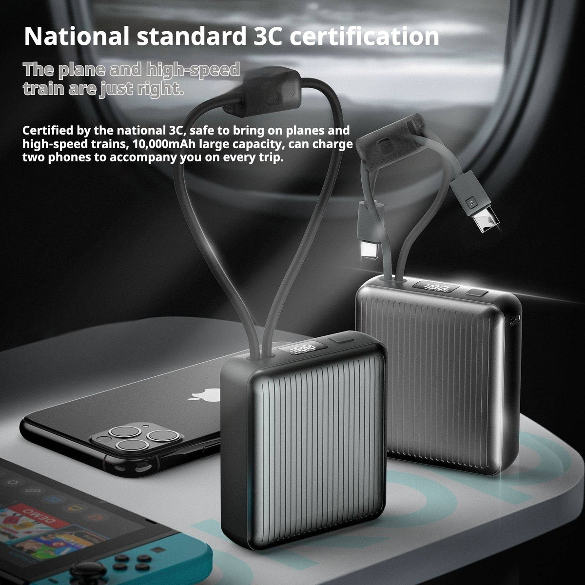 KP-717 Power Bank 3C Certified Digital Battery Display 10,000mAh High Capacity Fast Charging Hot-Selling In Stock