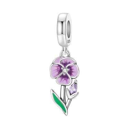 Lily Of The Valley Iris And Spinning Flower DIY Bracelet Pendant Accessories