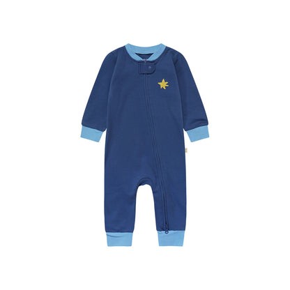 Zippered Cotton Baby Romper Outdoor Crawling Clothes