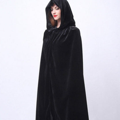 Velvet Thin Black Halloween Cape Cloak