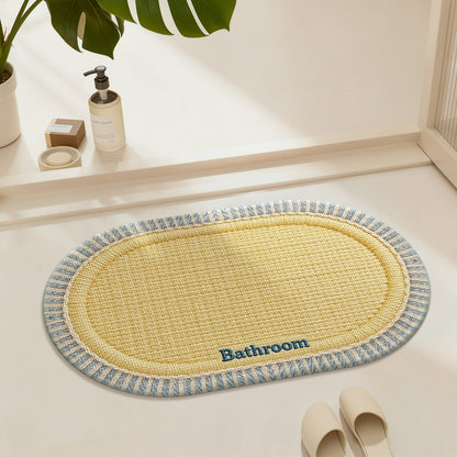 Water-absorbent Stain-resistant Non-slip Household Bathroom Floor Mat