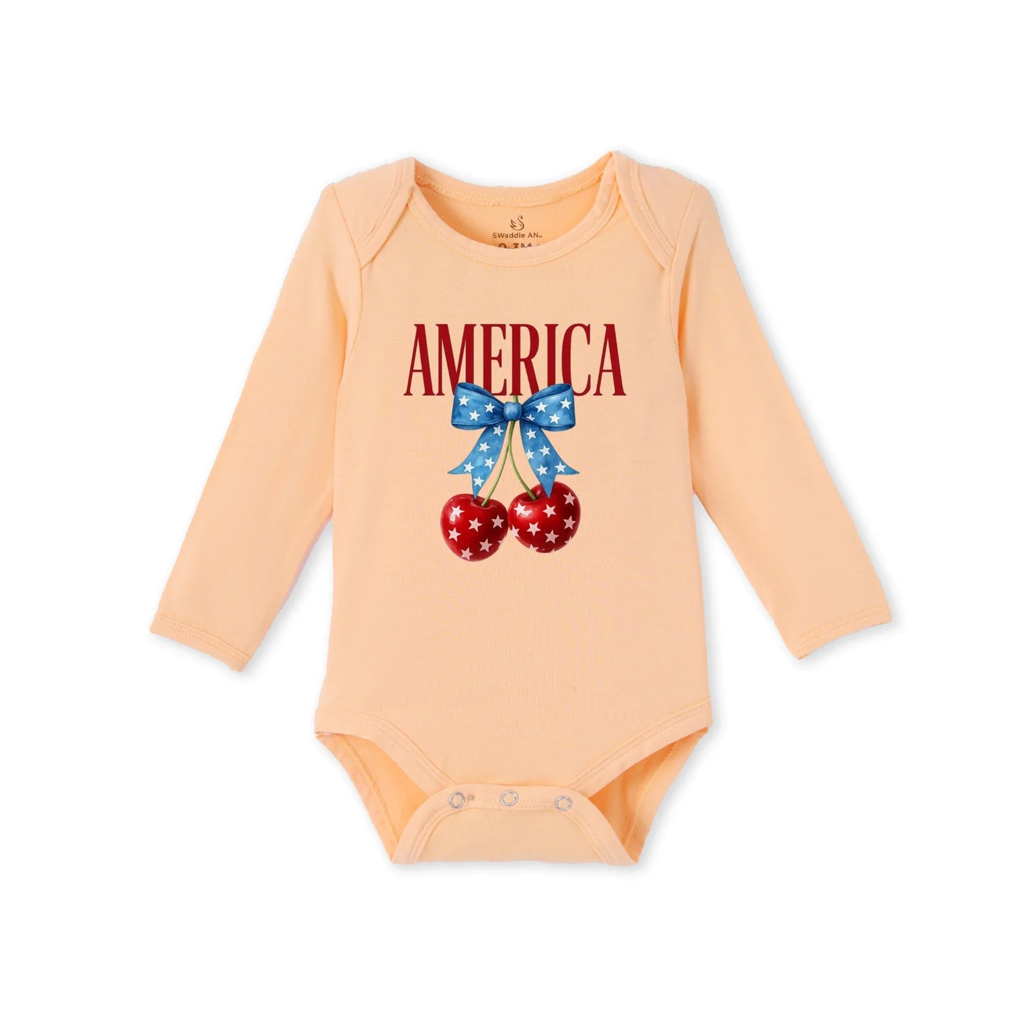 American Cherry Bamboo Baby Onesie