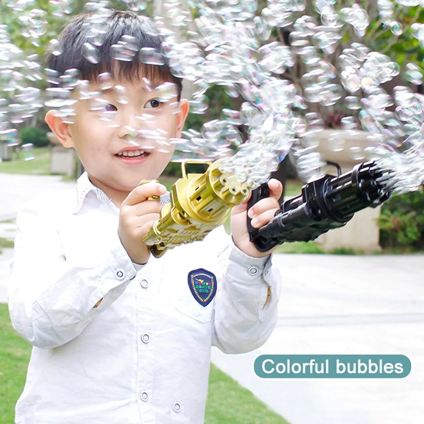 Automatic Bubble Machine Gun Toy For Children - # BOT&G511810001