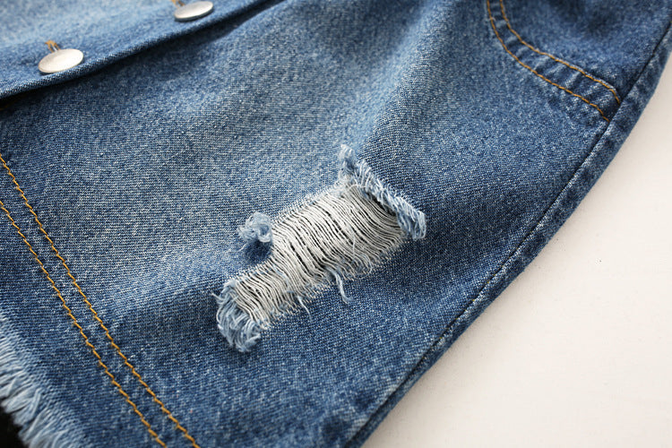 Autumn New Korean Style Girls Denim Skirt Pants - # GIAA21710001