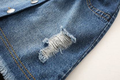 Autumn New Korean Style Girls Denim Skirt Pants - # GIAA21710001