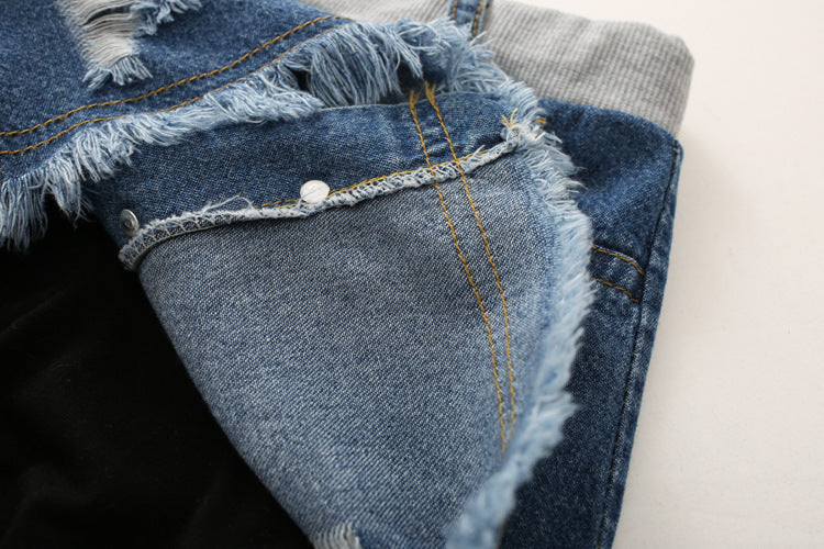 Autumn New Korean Style Girls Denim Skirt Pants - # GIAA21710001