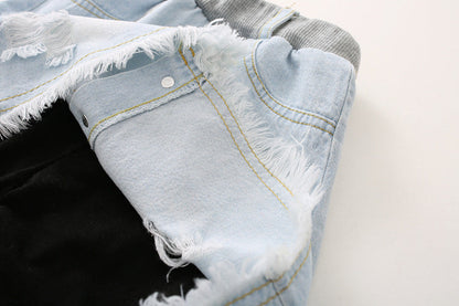 Autumn New Korean Style Girls Denim Skirt Pants - # GIAA21710001