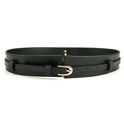 Wide waist belt-waist seal-camel color-1 piece