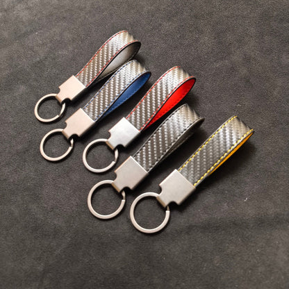 Suede Car Keychain With Metal Anti-loss Feature