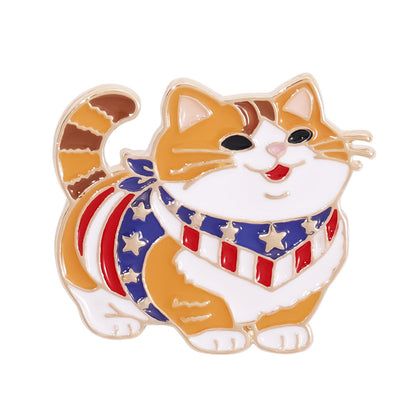Independence Day-themed Metal Brooch Badge