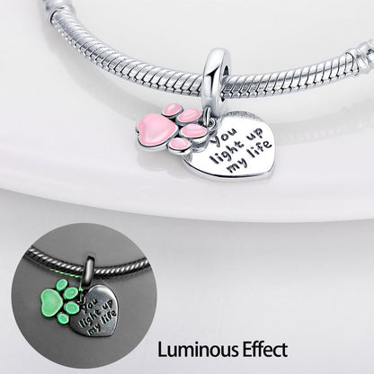 DIY Bracelet With A Cute Paw-print Pendant And Beads
