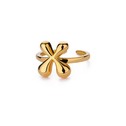 Cute Bubble Letters Ring Gold 18K Gold Plated Ring