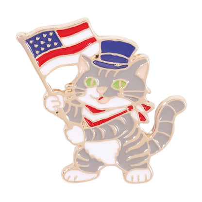 Independence Day-themed Metal Brooch Badge