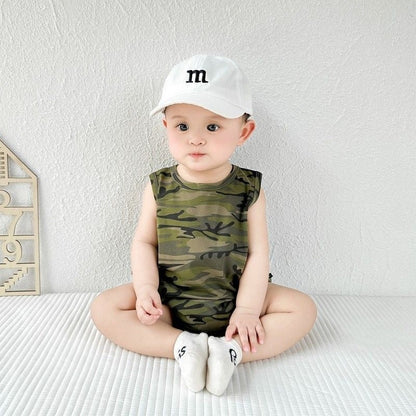 Boys' Summer Sleeveless Vest Romper