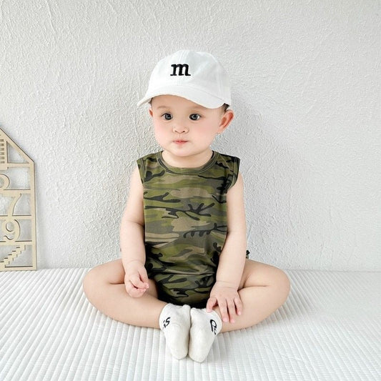 Boys' Summer Sleeveless Vest Romper