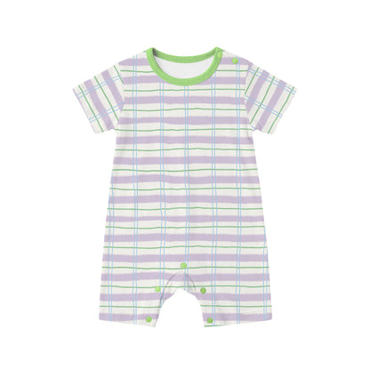 Baby Mesh Breathable Thin Short-sleeve Onesie