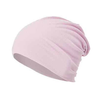 All-season, Versatile Solid-color Slouchy Beanie With A Knitted Wrap-around Design