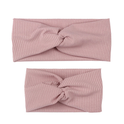 Solid Color Mother-child Set Parent-child Cross Hairband
