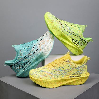 Marathon Running Carbon-Plate Noctilucent Fashion Sneakers