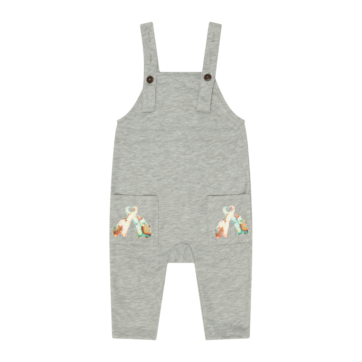 Elefante Baby Boy Overalls – Multicultural Print Cotton Overalls