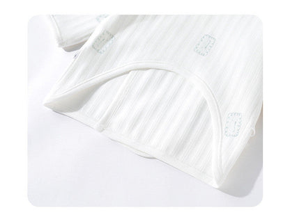 Baby Cotton Long Sleeve Top with Half Back Design - # BAAA61110002