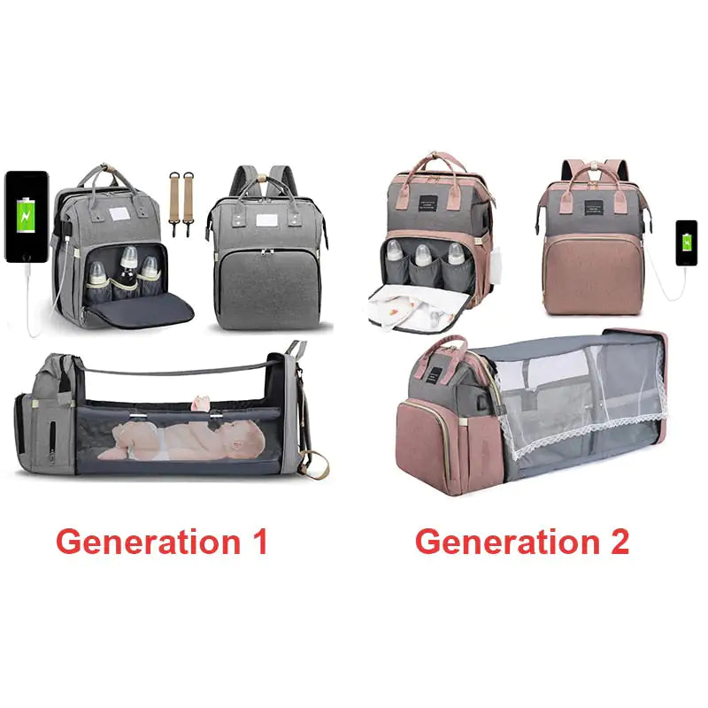 Baby Diaper Bag - Foldable Baby Bed - # BAGEG11610003