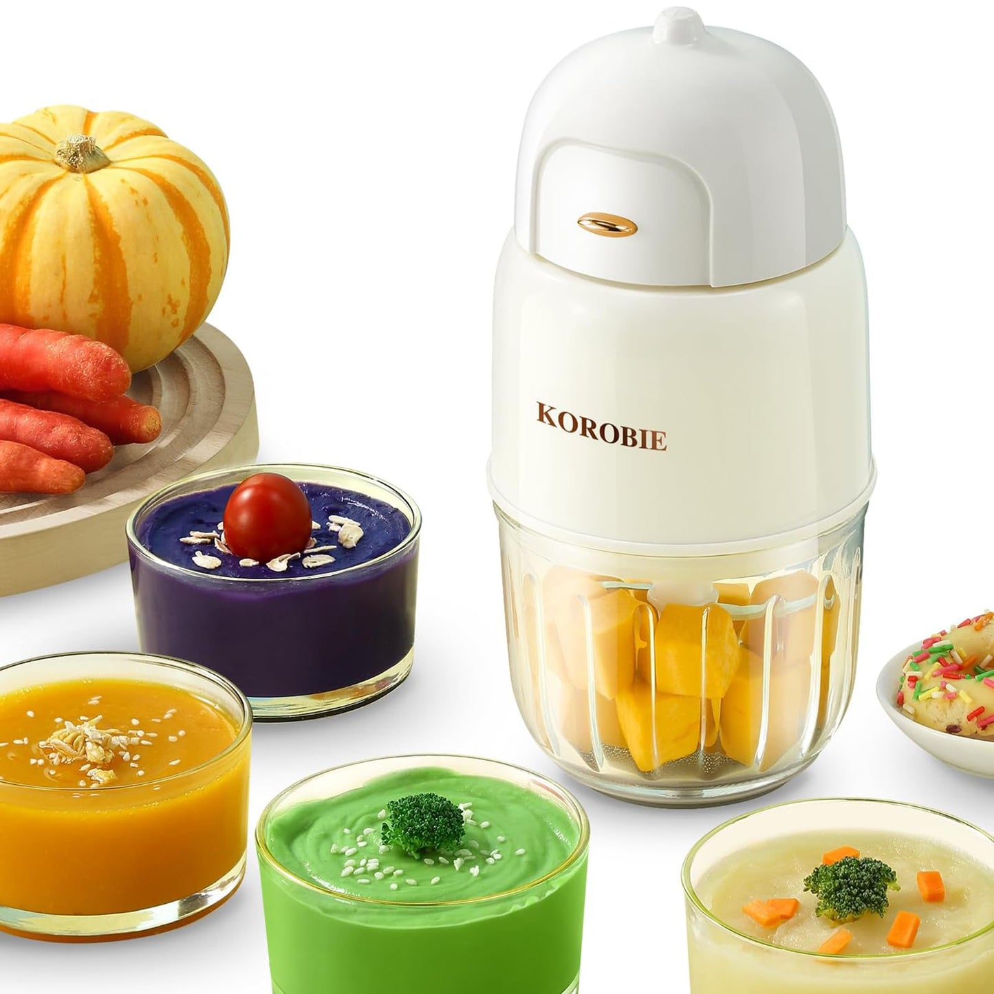 Baby Food Maker | Baby Food Blender | Baby Food Processor | For Baby | Food, Fruit, Vegetable, Meat Baby Food Puree Maker | Make Fresh and Nutritious Meals for Your Little One | White - # BAGE211710102