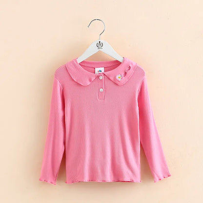 Baby Girl Doll Collar Long Sleeve shirt - # GIAA21510006