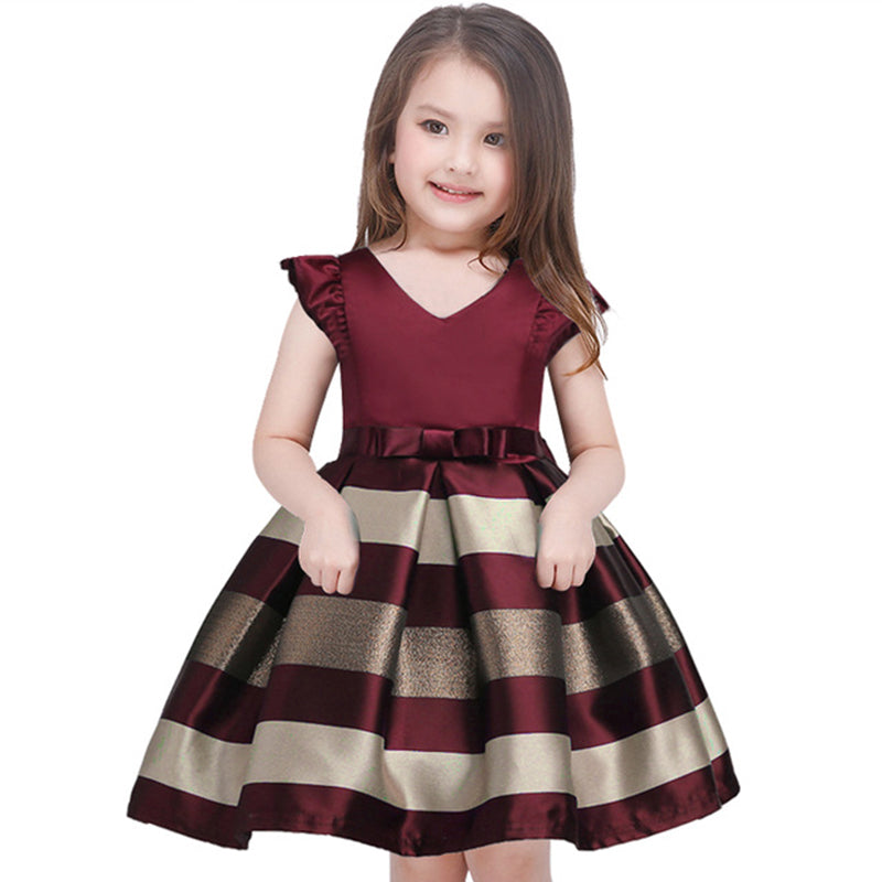 Baby Girls Striped Dress | For Formal Wedding Party - # BAAA51110024 & GIAA211710033 & GIAA221710007