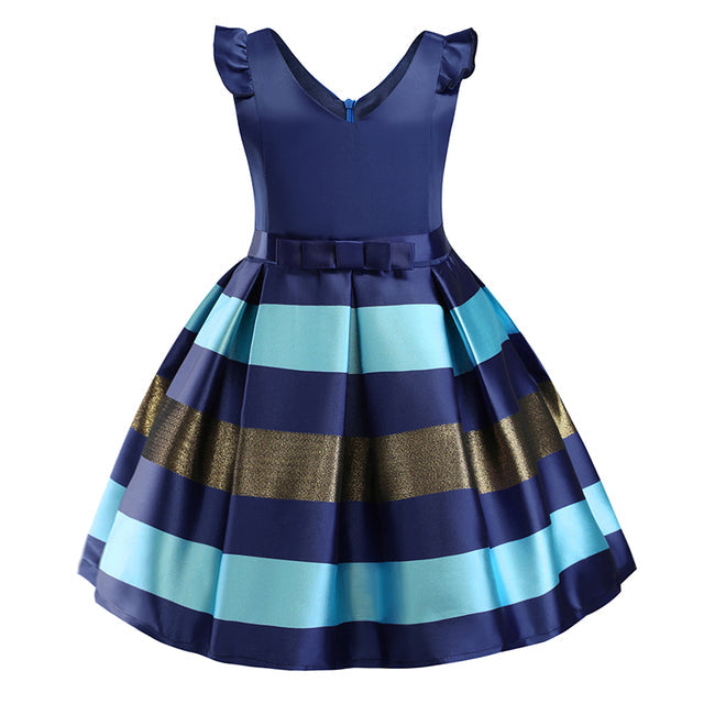 Baby Girls Striped Dress | For Formal Wedding Party - # BAAA51110024 & GIAA211710033 & GIAA221710007