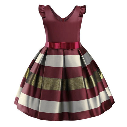 Baby Girls Striped Dress | For Formal Wedding Party - # BAAA51110024 & GIAA211710033 & GIAA221710007