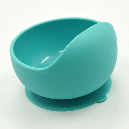 Baby Silicone Feeding Set with Wooden Spoon - # BAGE21110004