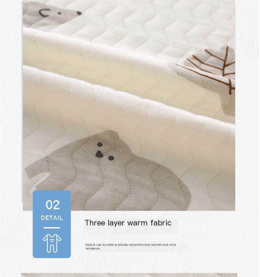 Baby Swaddle Blanket - All Seasons, 3-Layer Warmth - # BAGE41210025