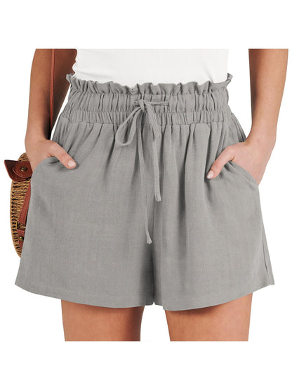Solid-color Loose-fitting Casual Fashionable Shorts