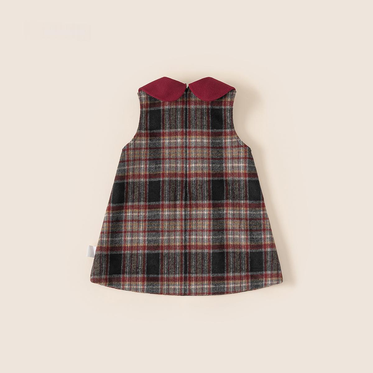 Ruffle-neck Sleeveless Childrens Dress