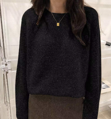 Basic Woolen Loose Round Neck Sweater | For Women (One) - # GIAA23210007