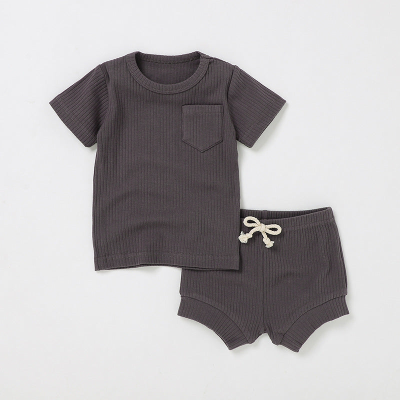 Newborn Short-sleeve And Shorts Set