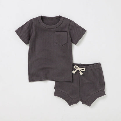 Newborn Short-sleeve And Shorts Set