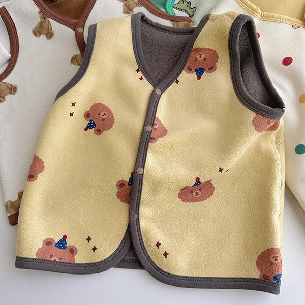 Childrens Small And Large Size Cartoon Vest Spring And Autumn Waistcoat For Boys And Girls Outerwear Top